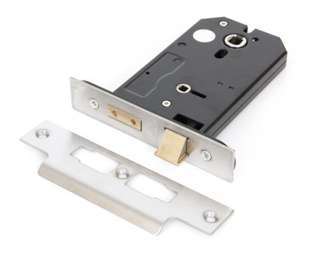 Click Here To Enlarge This Photo Of 91111 From The Anvil SS 5" 3 Lever Horizontal Bathroom Lock