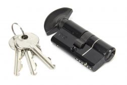 90233 From The Anvil Black 30/30 6pin British Standard 1* Kitemarked Euro Profile Cylinder & Turn