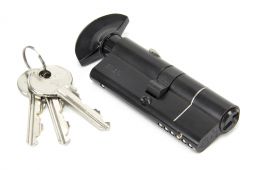 90234 From The Anvil Black 40/40 6pin British Standard 1* Kitemarked Euro Profile Cylinder & Turn