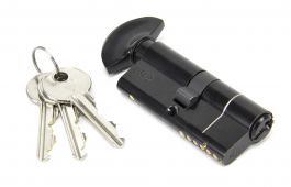 90240 From The Anvil Black 35/35 6pin British Standard 1* Kitemarked Euro Profile Cylinder & Turn (Keyed Alike)
