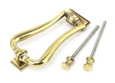 90028 From The Anvil Aged Brass Slimline Art Deco Door Knocker