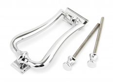 90033 From The Anvil Polished Chrome Slimline Art Deco Door Knocker