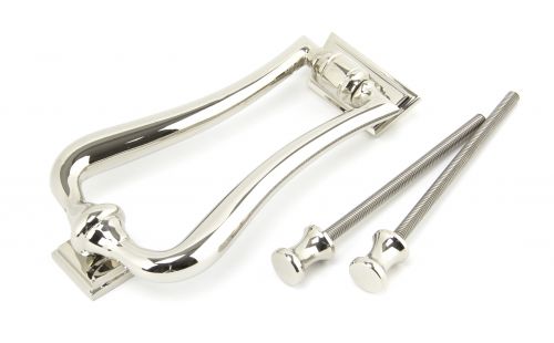 Click Here To Enlarge This Photo Of 90042 From The Anvil Polished Nickel Slimline Art Deco Door Knocker