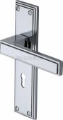 ATL5700-PC Heritage Brass Door Handle Lever Lock Atlantis Design Polished Chrome Finish