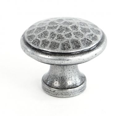 Click Here To Enlarge This Photo Of 33626 From The Anvil Pewter Beaten Cupboard Knob - Medium