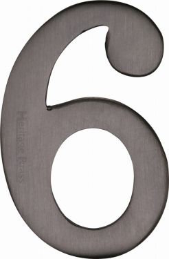 Click Here To Enlarge This Photo Of C1568 6-MB Heritage Brass Numeral 6 Self Adhesive 51mm (2") Matt Bronze Finish